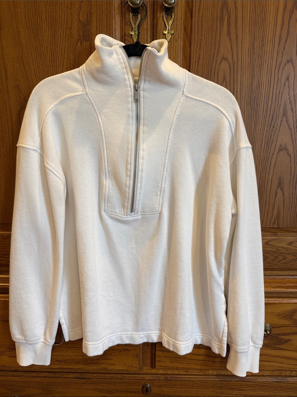 Old Navy White Half-Zip Pullover